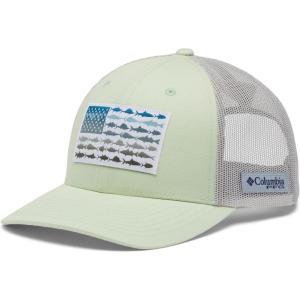 Columbia Unisex Adult PFG Logo Mesh Ball Cap(Light Lime/Nimbus Grey)