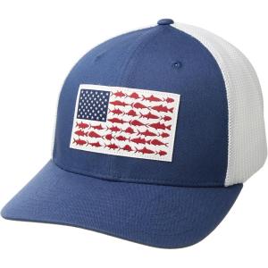 Columbia Unisex Adult PFG Logo Mesh Ball Cap(Night Tide  Fish Flag)