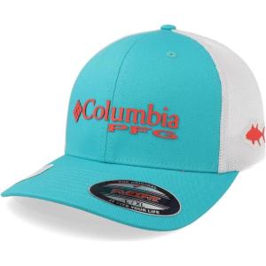 Columbia Unisex Adult PFG Logo Mesh Ball Cap(Ocean Teal/Corange)