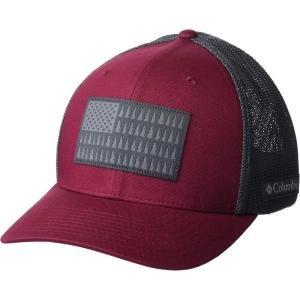 Columbia Unisex Adult PFG Logo Mesh Ball Cap(Red Jasper/City Grey)