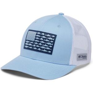 Columbia Unisex Adult PFG Logo Mesh Ball Cap(Sail/White/Fish Flag)