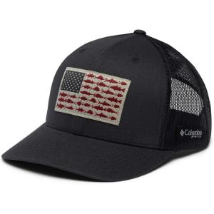 Columbia Unisex Adult PFG Logo Mesh Ball Cap(Shark/Fish Flag)
