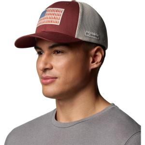 Columbia Unisex Adult PFG Logo Mesh Ball Cap(Spice/Dark Stone)