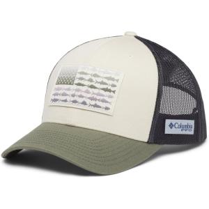 Columbia Unisex Adult PFG Logo Mesh Ball Cap(Stone  City Grey  Cypress)