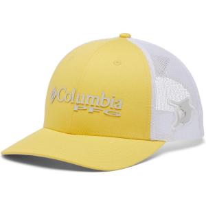 Columbia Unisex Adult PFG Logo Mesh Ball Cap(Sun Glow/Cool Grey/Marlin)