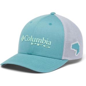 Columbia Unisex Adult PFG Logo Mesh Ball Cap(Tranquil Teal/Cool Grey)