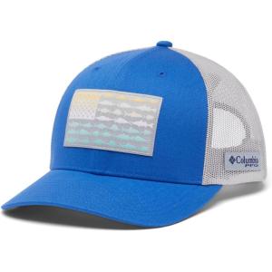 Columbia Unisex Adult PFG Logo Mesh Ball Cap(Vivid Blue/Cool Grey)