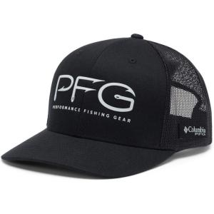 Columbia Unisex PFG Fischflagge Mesh Ballkappe – Hoch Cap(Black/Silver Pfg)