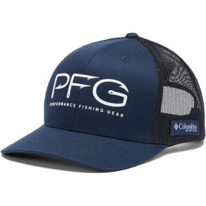 Columbia Unisex PFG Fischflagge Mesh Ballkappe – Hoch Cap(Collegiate Navy/White Pfg)