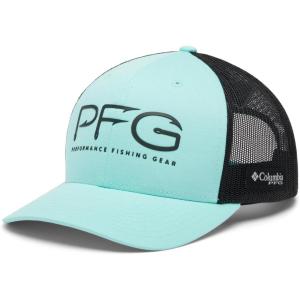 Columbia Unisex PFG Fischflagge Mesh Ballkappe – Hoch Cap(Gulf Stream/Black/Black)