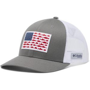 Columbia Unisex PFG Fischflagge Mesh Ballkappe – Hoch Cap(Titanium/White)