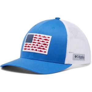 Columbia Unisex PFG Fischflagge Mesh Ballkappe – Hoch Cap(Vivid Blue/White)
