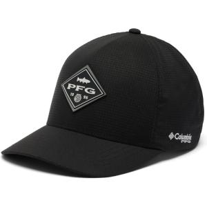 Columbia Unisex-Adult PFG Island Angler Stretch Fit Ball Cap(Black/Pfg Diamond Bit Trout)