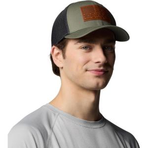 Columbia Unisex-Adult PFG Leather Fish Flag Mesh Ball CapCap(Cypress/Shark)