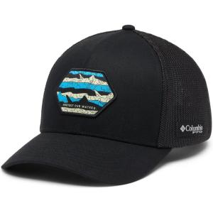 Columbia Unisex-Adult PFG Patch Mesh Ball Cap(Black/Protect Our Waters)