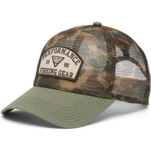 Columbia Unisex-Adult PFG Tie Down Mesh Snap Back(Fossil Duck Camo/Cypress)