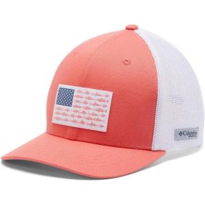Columbia Unisex-Child Junior Mesh Ball Cap(Salmon/Us Fish Flag)
