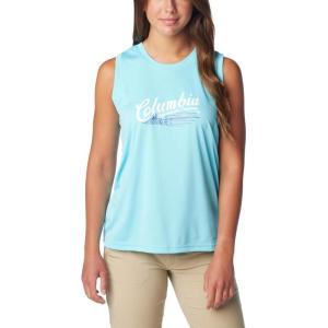 Columbia Womens Fork Stream Graphic Tank(Aquamarine/Simply Scripted Three)