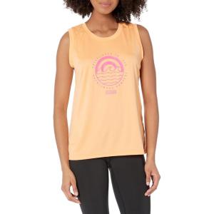 Columbia Womens Fork Stream Graphic Tank(Peach/Established Waves Graphic)