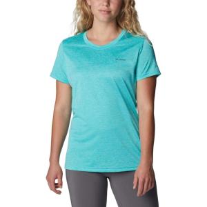 Columbia Womens Hike Graphic Short Sleeve Tee(Bright Aqua/Heather)