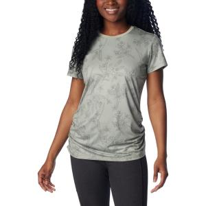 Columbia Womens Leslie Falls Short Sleeve(Safari Tigerlines Tonal)