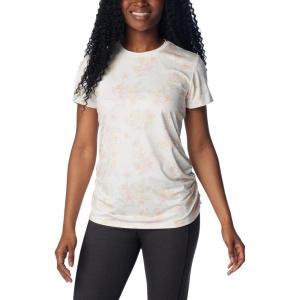 Columbia Womens Leslie Falls Short Sleeve(Sea Salt Tigerlines Multi)