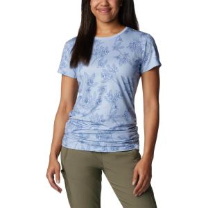 Columbia Womens Leslie Falls Short Sleeve(Whisper Tigerlines Tonal)