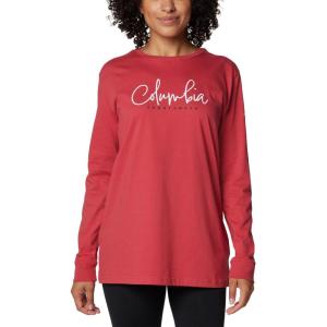 Columbia Womens North Cascades Long Sleeve Tee(Daredevil/Casual Script)