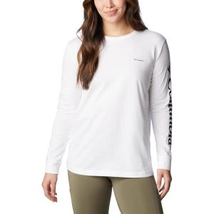 Columbia Womens North Cascades Long Sleeve Tee(White/Gem Columbia)