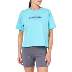 Columbia Womens North Cascades Relaxed Tee(Aquamarine/Elevated High)
