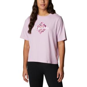 Columbia Womens North Cascades Relaxed Tee(Aura/Centered Gem Solarized)