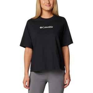 Columbia Womens North Cascades Relaxed Tee(Black/Gem Columbia)