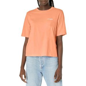 Columbia Womens North Cascades Relaxed Tee(Bright Nectar/White Aurora Fish)