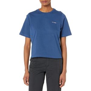 Columbia Womens North Cascades Relaxed Tee(Carbon/Fish Friends Flag Graphic)