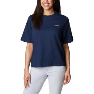 Columbia Womens North Cascades Relaxed Tee(Collegiate Navy  White Fish and Friends)