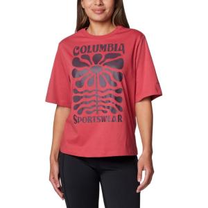 Columbia Womens North Cascades Relaxed Tee(Daredevil/Floral Groove)