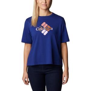 Columbia Womens North Cascades Relaxed Tee(Dark Sapphire/Centered Multi Gem)