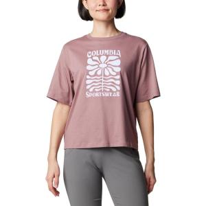 Columbia Womens North Cascades Relaxed Tee(Fig/Floral Groove)