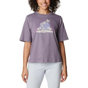 Columbia Womens North Cascades Relaxed Tee(Granite Purple Pfg Isle Rise)
