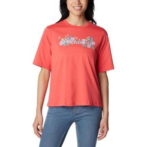 Columbia Womens North Cascades Relaxed Tee(Juicy/Branded Bouquet)