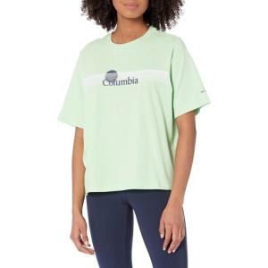 Columbia Womens North Cascades Relaxed Tee(Key West/Inverted Brand Graphic)
