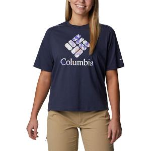 Columbia Womens North Cascades Relaxed Tee(Nocturnal/Csc Stacked Impressions Grx)