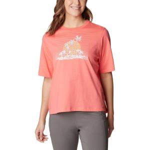 Columbia Womens North Cascades Relaxed Tee(Salmon Pfg Isle Rise)