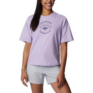 Columbia Womens North Cascades Relaxed Tee(Soft Violet/Fair Weather Graphic)
