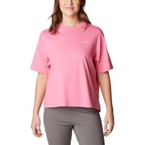 Columbia Womens North Cascades Relaxed Tee(Tropic Pink  White Pfg Triangle)