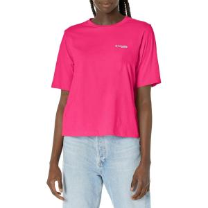 Columbia Womens North Cascades Relaxed Tee(Ultra Pink/Fish Star Marlin Graphic)