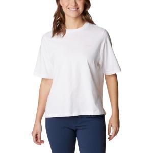 Columbia Womens North Cascades Relaxed Tee(White  Sorbet Pfg Triangle)