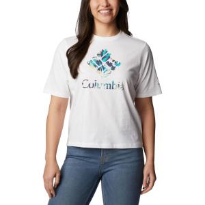 Columbia Womens North Cascades Relaxed Tee(White/Gem Wisterian)