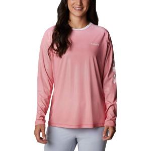 Columbia Womens Tidal Deflector Long Sleeve(Red Lily Gradient)