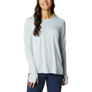 Columbia Women’s Tidal Tee Hoodie(Cirrus Grey/Electric Turquoise Logo)